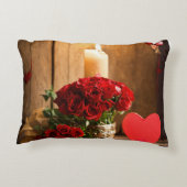 ダイヤモンドを使用した美しいハート アクセントクッション (裏面)