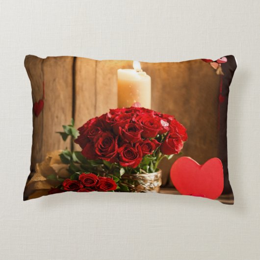 ダイヤモンドを使用した美しいハート アクセントクッション (裏面)