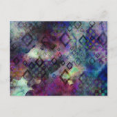 ダイヤモンドを使用したStormyカラフルの水カラー抽象芸術 ポストカード (正面)