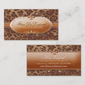 ダイヤモンドを持つ311 Fleur De Leopard 名刺 (正面/裏面)