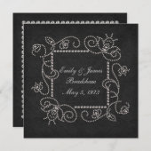 ダイヤモンドを散りばめた誓いの更新 招待状 (正面/裏面)