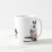 ダイヤモンドを特色にするBunnyLuvのマグ コーヒーマグカップ (正面右)
