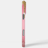 ダイヤモンドイニシャルDゴールドピンクギフトママ Case-Mate iPhoneケース (裏面 / 右)