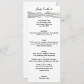 ダイヤモンドインフィニティ結婚ホワイトのメニューカード メニュー (正面/裏面)