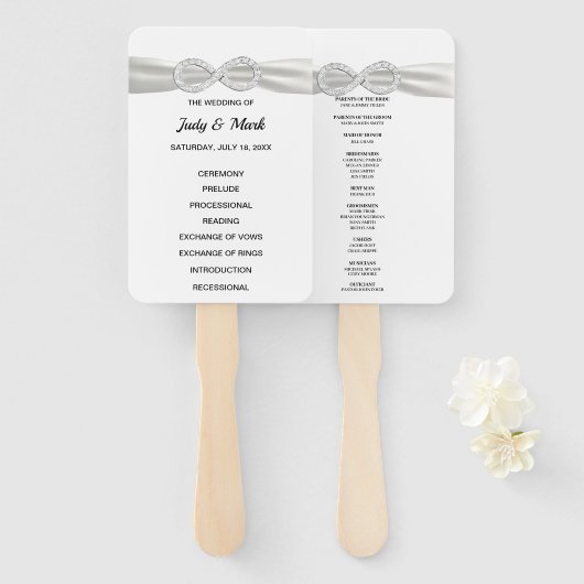 ダイヤモンドインフィニティ結婚式 プログラムファン ハンドファン (正面&裏面)