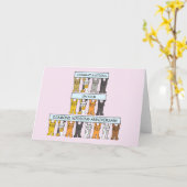 ダイヤモンドウェディングおめでとうかわいい猫 カード (黄色い花)