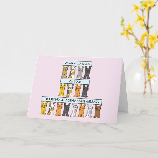 ダイヤモンドウェディングおめでとうねずみちゃん漫画 カード (黄色い花)