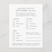 ダイヤモンドウェディングアニバーサリーの水彩画食事選択 エンクロージャーカード (裏面)