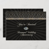 ダイヤモンドウェディングアニバーサリー招待状カード 招待状 (正面/裏面)
