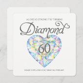 ダイヤモンドウェディング ラブソーストロングハート ウォーターカラー 招待状 (正面/裏面)