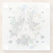 ダイヤモンドエッフェルタワーフローラ ガラスコースター (裏面)