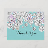 ダイヤモンドエレガントサンキューカード ポストカード (正面/裏面)