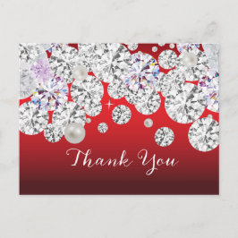 ダイヤモンドエレガントサンキューカード ポストカード