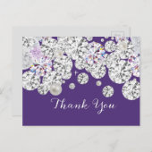 ダイヤモンドエレガントサンキューカード ポストカード (正面/裏面)