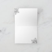 ダイヤモンドエレガントスノーフレーク・オン・ブラック サンキューカード (内部)