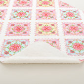 ダイヤモンドエレガントタイルの可愛いフローラ シェルパブランケット (3/4)