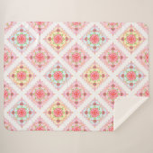 ダイヤモンドエレガントタイルの可愛いフローラ シェルパブランケット (正面(横))