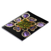 ダイヤモンドエレガントパープルグリーン宝石 ノートブック (左側)