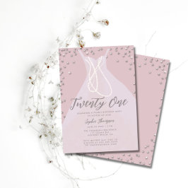 ダイヤモンドエレガントパールドレスピンク21日バッシュ 招待状