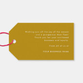 ダイヤモンドエレガントメリークリスマスビジネスイエロー ギフトタグ (裏面横)