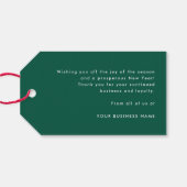 ダイヤモンドエレガントメリークリスマスビジネスグリーン ギフトタグ (裏面横)