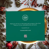 ダイヤモンドエレガントメリークリスマスビジネスグリーン シーズンカード