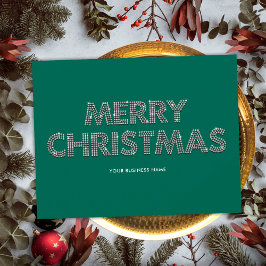 ダイヤモンドエレガントメリークリスマスビジネスグリーン シーズンカード