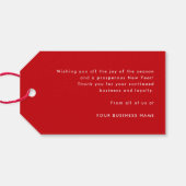 ダイヤモンドエレガントメリークリスマスビジネスレッド ギフトタグ (裏面横)