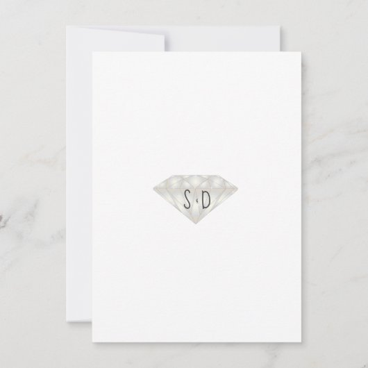 ダイヤモンドエレガント書道リハーサルディナー 招待状 (裏面)