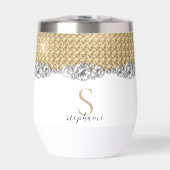 ダイヤモンドエレガント金ゴールドシャイニーモノグラムカスタム (正面)