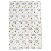 ダイヤモンドエンゲージメントウェディングリング ブラックゴールド ミディアムペーパーバッグ (裏面)