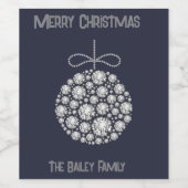 ダイヤモンドオーナメント食品および飲料ラベルセット ワインラベル (シングルラベル)