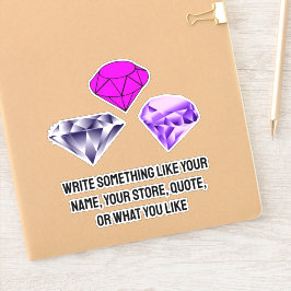 ダイヤモンドカスタム石の隣の文字 シール