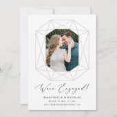 ダイヤモンドカットフォト婚約 案内状 (正面)