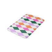 ダイヤモンドカラフルパターンミッドセンチュリーモダンレトロ バスマット (アングル)