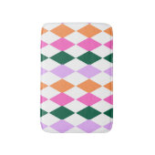 ダイヤモンドカラフルパターンミッドセンチュリーモダンレトロ バスマット (正面縦)