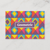 ダイヤモンドカラフル三角形ジオメトリ 名刺 (正面)