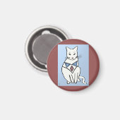 ダイヤモンドカラーの猫 マグネット (正面/裏面)