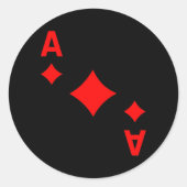 ダイヤモンドカードのカードゲームエース ラウンドシール (正面)