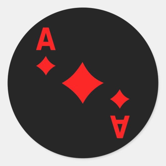 ダイヤモンドカードのカードゲームエース ラウンドシール (正面)