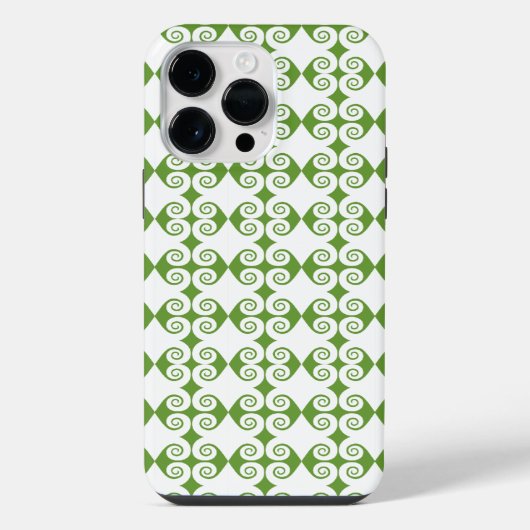 ダイヤモンドカールパターン iPhoneケース (裏面)