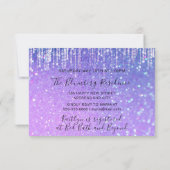 ダイヤモンドガラスバブルSweet16ブライダル結婚ズ 招待状 (裏面)