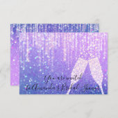 ダイヤモンドガラスバブルSweet16ブライダル結婚ズ 招待状 (正面/裏面)