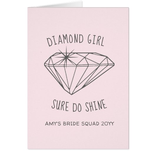 ダイヤモンドガールシャインパーソナライズされたサンキュー (正面)