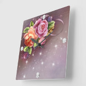 ダイヤモンドガール#2角壁時計 スクエア壁時計 (傾斜)