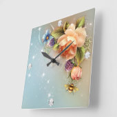 ダイヤモンドガール#4角壁時計 スクエア壁時計 (傾斜)