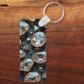 ダイヤモンドキーホルダーは実在ダイヤモンドの高級 キーホルダー (裏面)