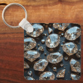 ダイヤモンドキーホルダーは実在ダイヤモンドの高級 キーホルダー (正面)