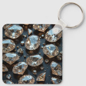 ダイヤモンドキーホルダーは実在ダイヤモンドの高級 キーホルダー (裏面)