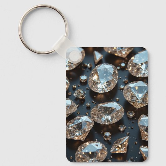 ダイヤモンドキーホルダーは実在ダイヤモンドの高級 キーホルダー (正面)